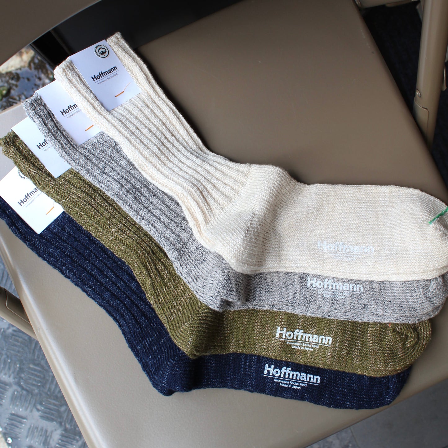 Hoffmann - LINEN ORGANIC COTTON RIB SOCKS