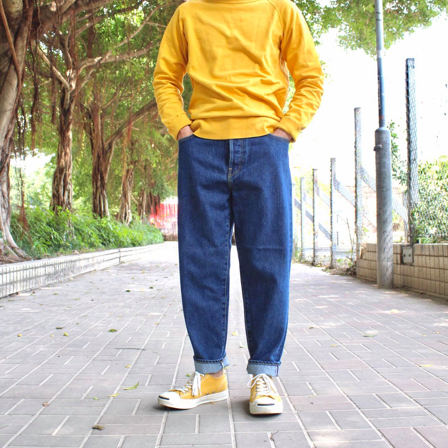 HATSKI -  15.6OZ Loose Tapered Denim (USED BLUE)