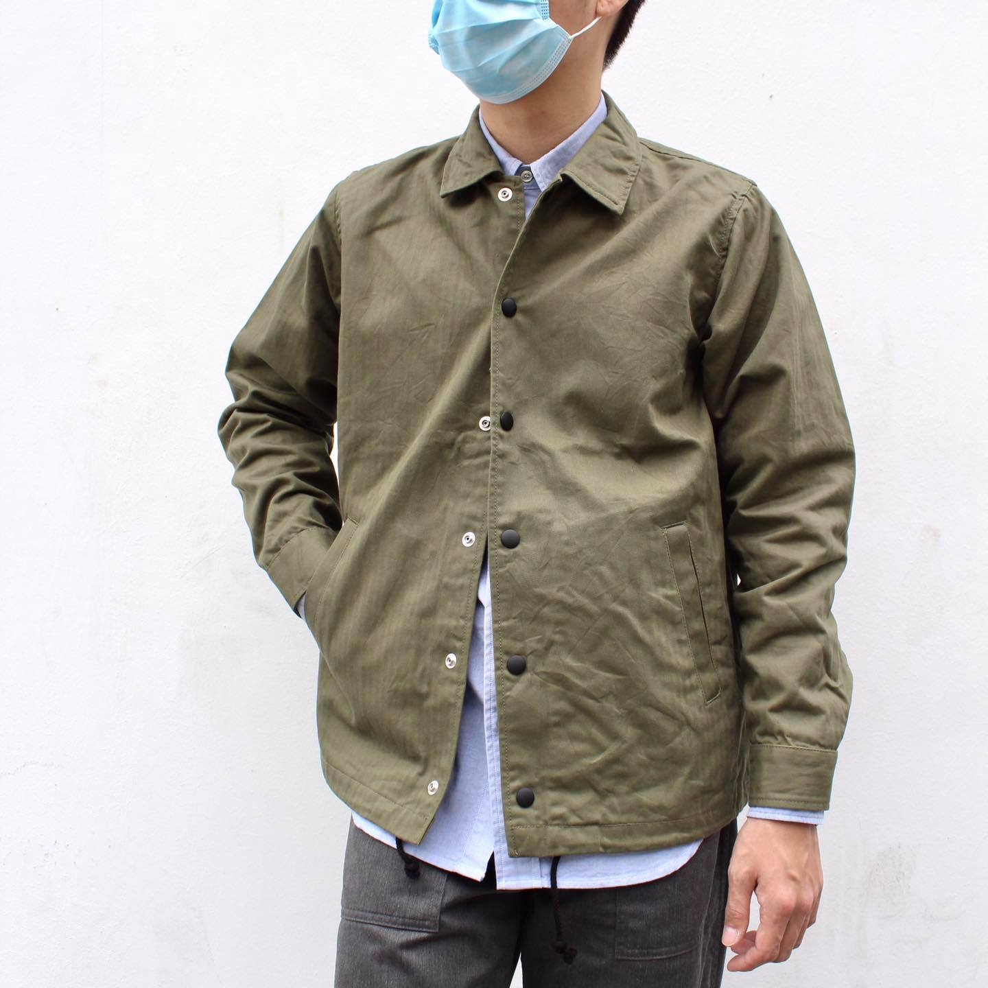 AheHee - HERRINGBONE COACH JACKET