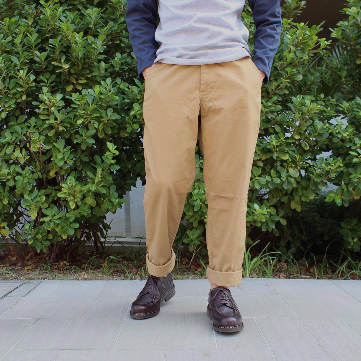 WORKERS  - FWP TROUSERS LIGHT CHINO (OLIVE)