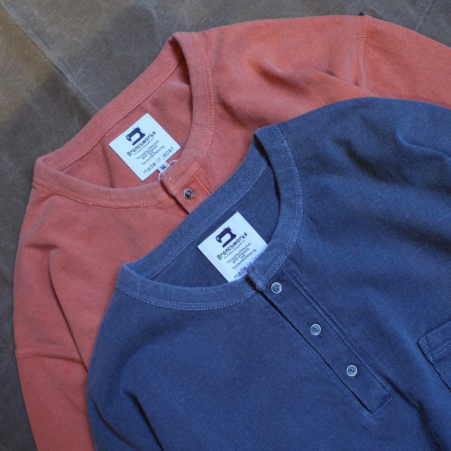 Branchworks - 空紡糸織法 HENLEY NECK POCKET SHIRT