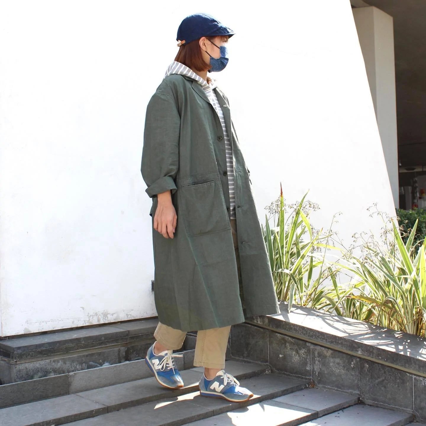 CAMP SERVICE - HIGH DENSITY NARROW LAPEL COAT(OLIVE)