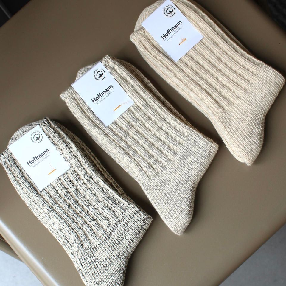 Hoffmann - ORGANIC SUPIMA COTTON RIB SOCKS