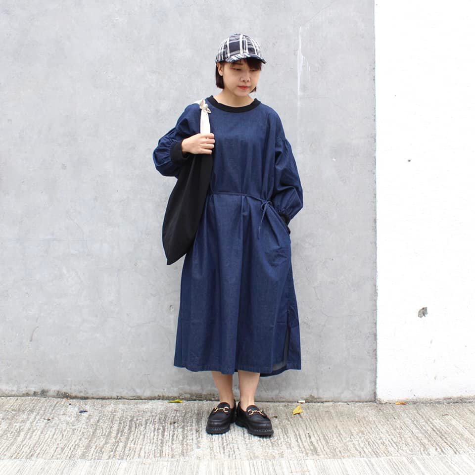 Brocante - 4.5OZ Denim cordon dress