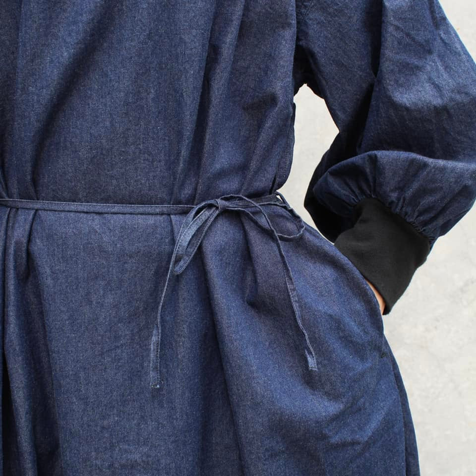 Brocante - 4.5OZ Denim cordon dress