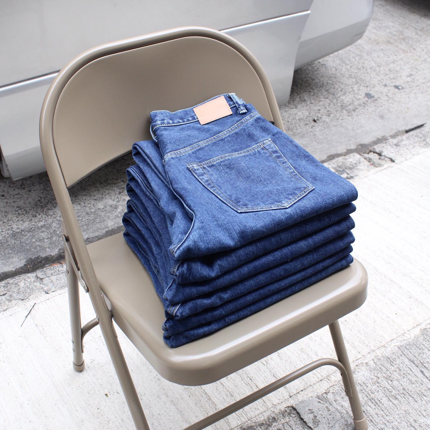 HATSKI - 15.6OZ Wide Tapered Denim (USED BLUE)