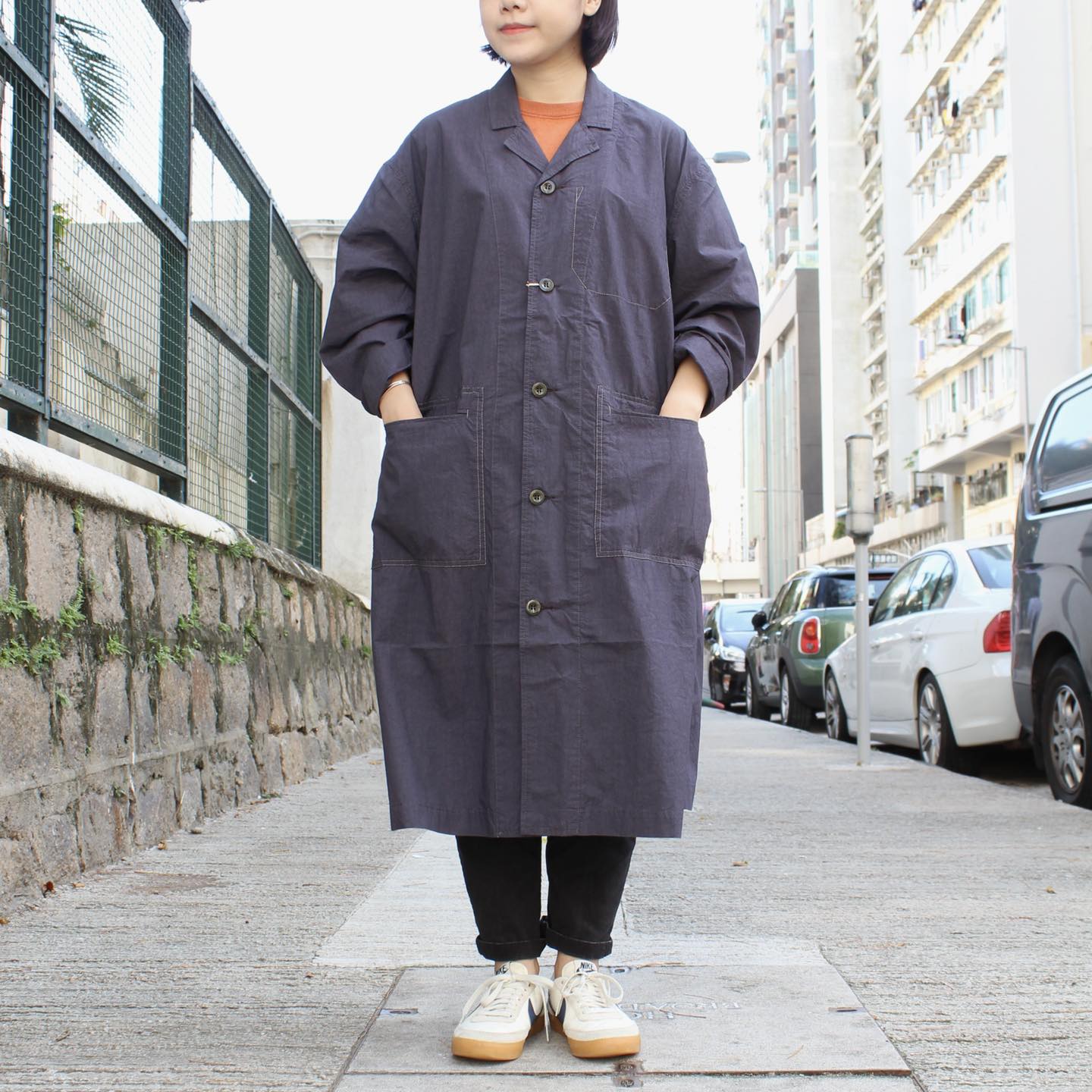 CAMP SERVICE - HIGH DENSITY NARROW LAPEL COAT(OLIVE)