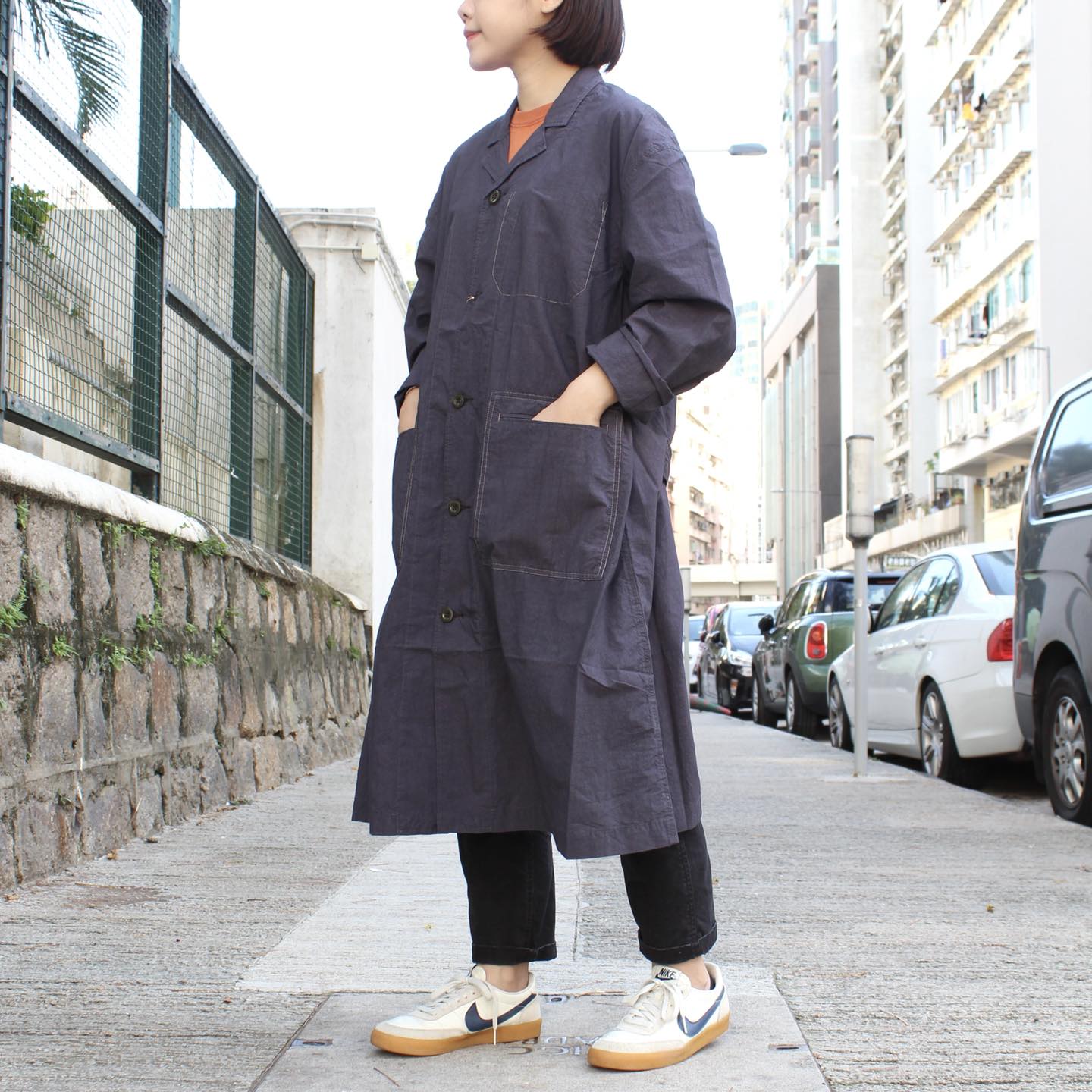 CAMP SERVICE - HIGH DENSITY NARROW LAPEL COAT(OLIVE)