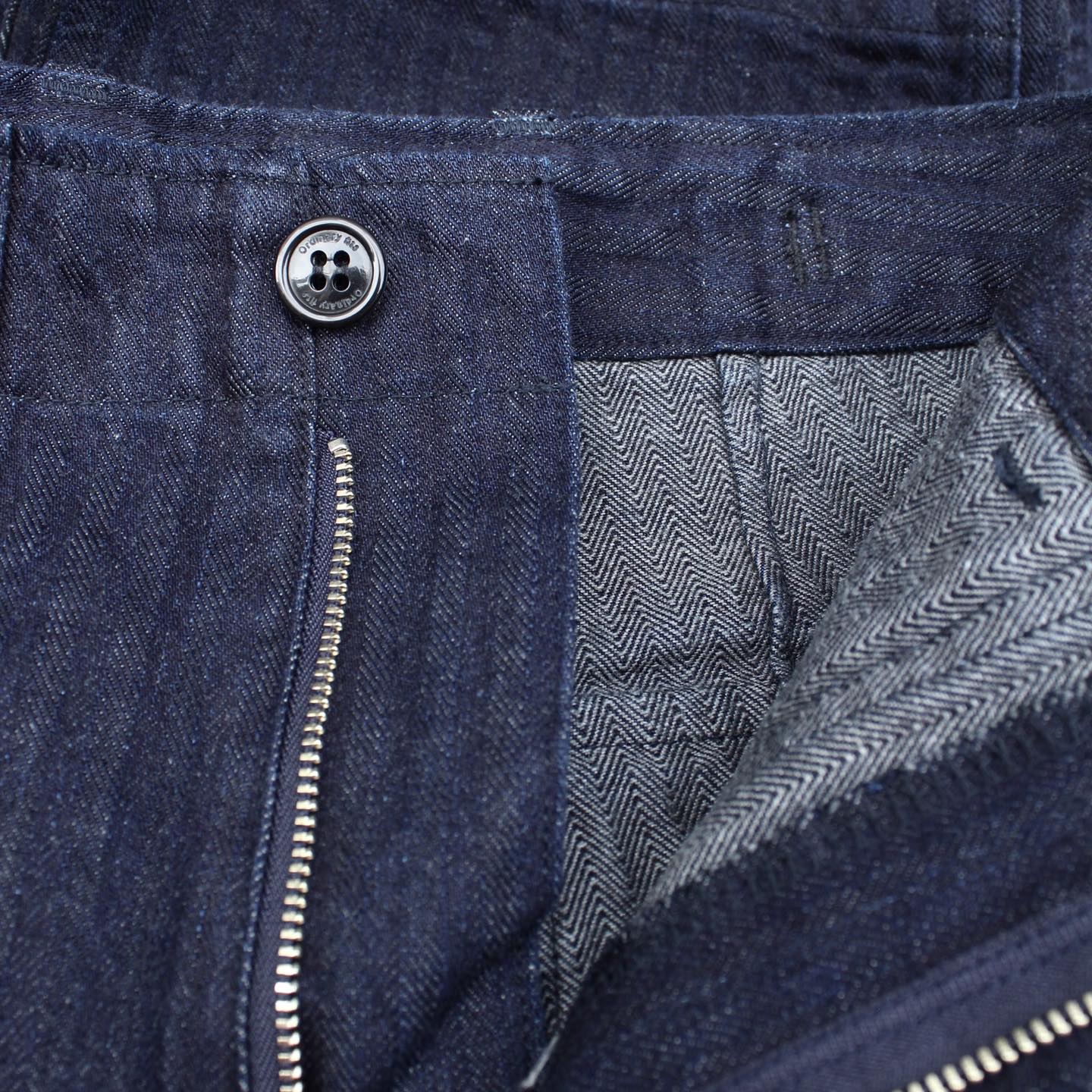 Ordinary Fits - HERRINGBONE INDIGO BAKER PANTS