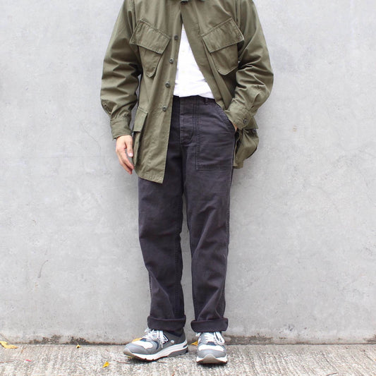 Or Slow- STANDARD ITEM US ARMY FATIGUE PANTS (STONE WASH BLACK)