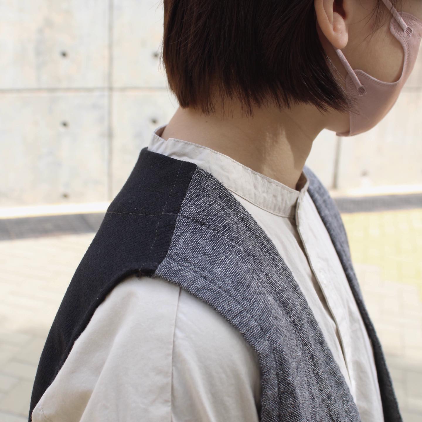 Brocante - Cotton Linen Button Gilet (Natural)