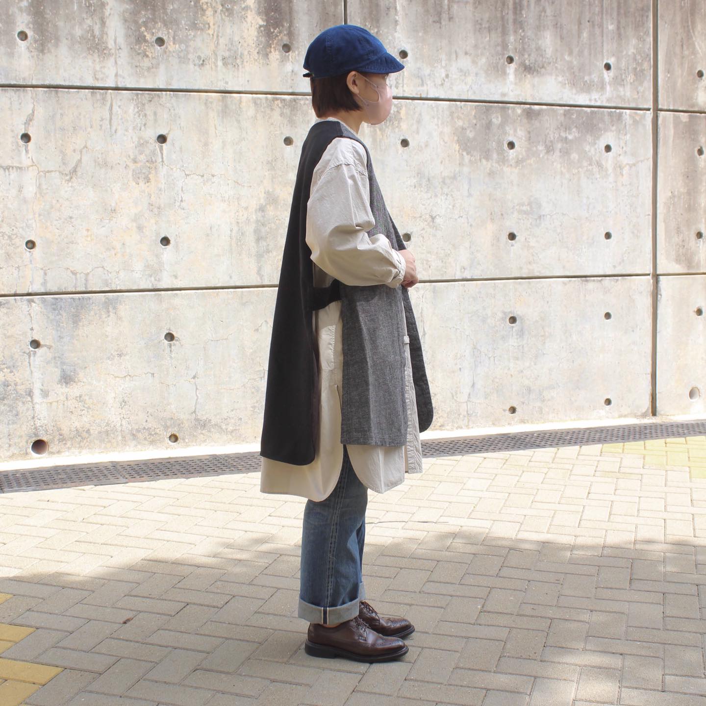 Brocante - Cotton Linen Button Gilet (Natural)