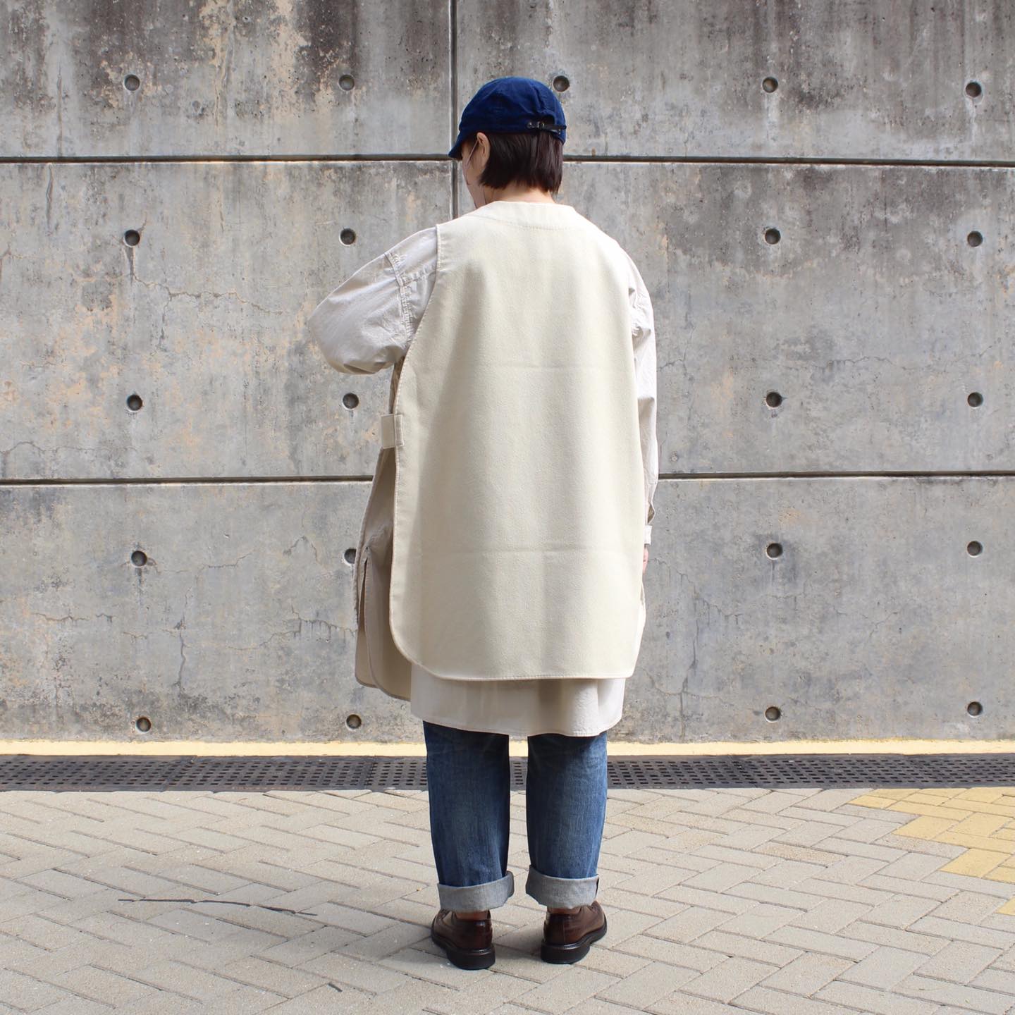 Brocante - Cotton Linen Button Gilet (Natural)