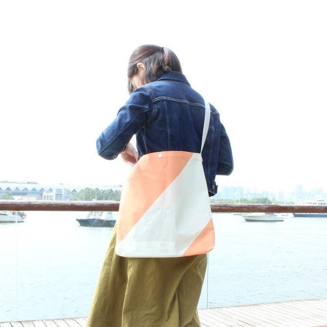 和紙Pa Pack by Kiruna - Pa Pack Shoulder Bag(Orange x Grey)